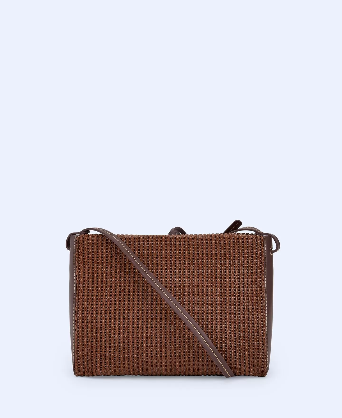 Adolfo Dominguez Bolsos>Bandolera Grande Reciclada Trenzada Chocolate