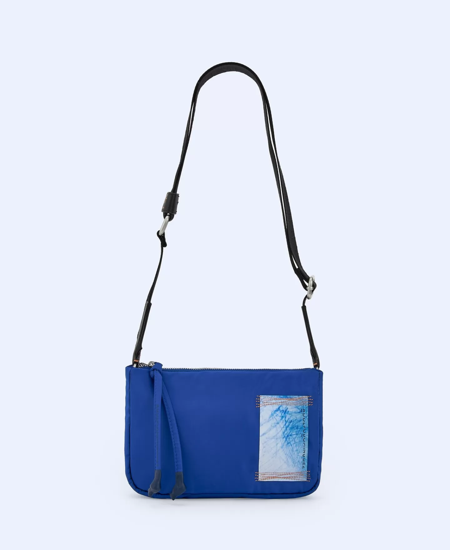 Adolfo Dominguez Bolsos>Bandolera Pequena En Tejido Acolchado Azul Tinta