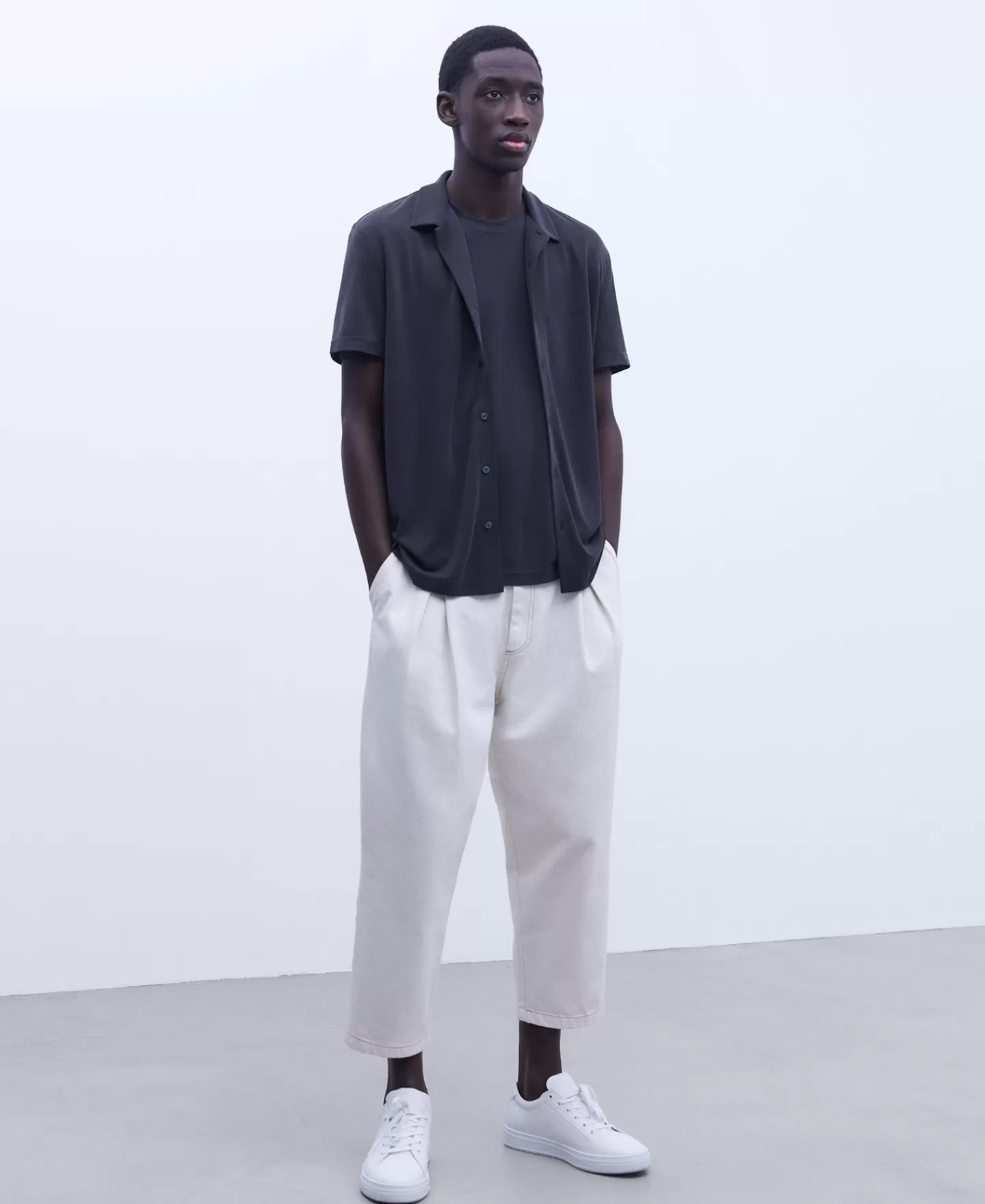 Adolfo Dominguez Camisetas Y Polos>Camiseta Oversize En Modal Negro