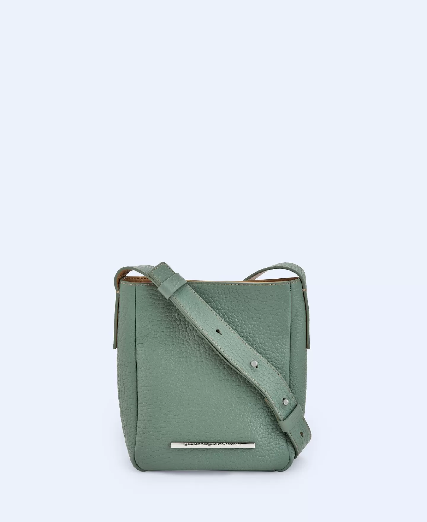 Adolfo Dominguez Bolsos>Mini Hobo En Piel Responsable Verde Agua Marina