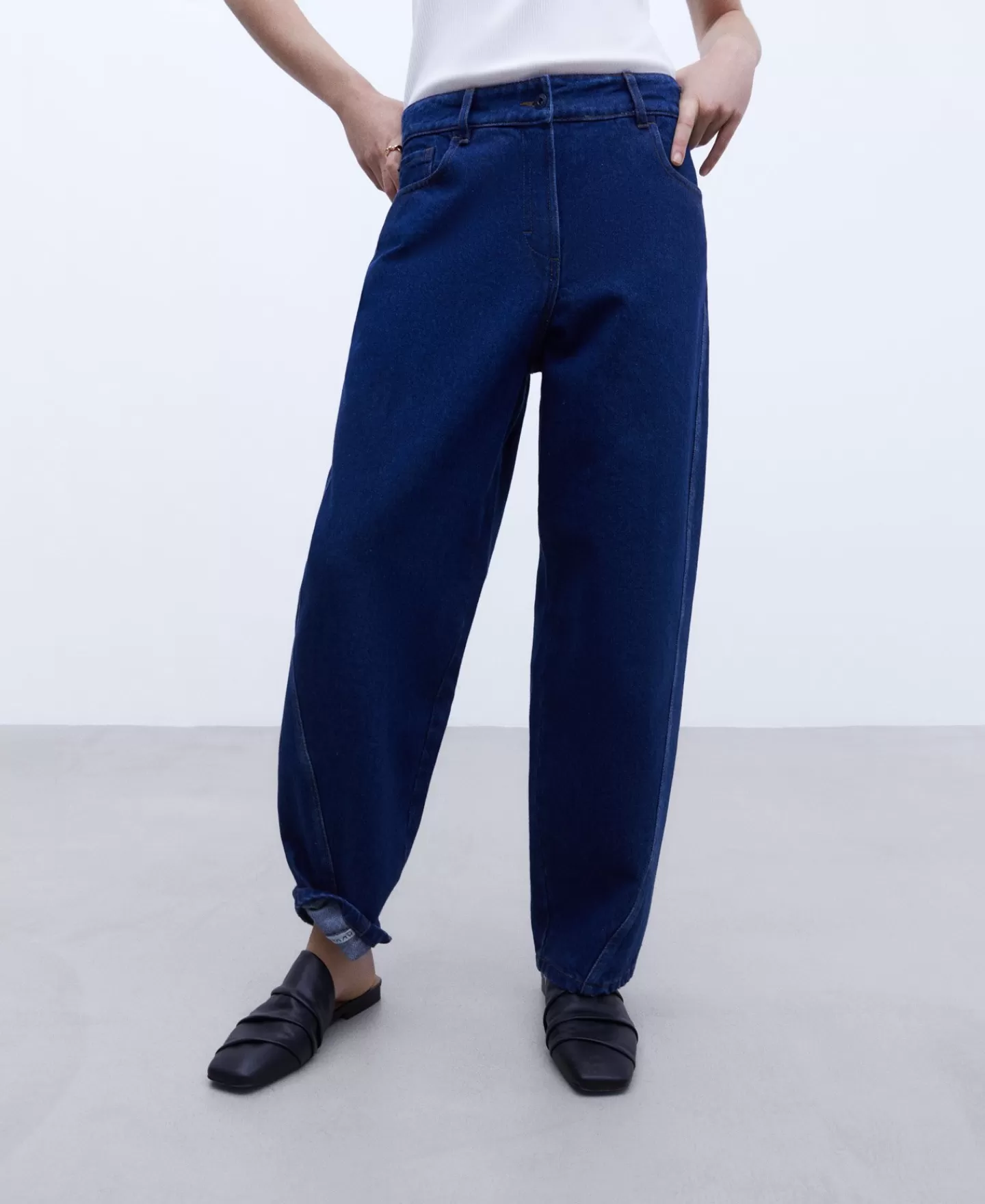 Adolfo Dominguez Pantalones>Pantalon Vaquero En Algodon Azul Denim