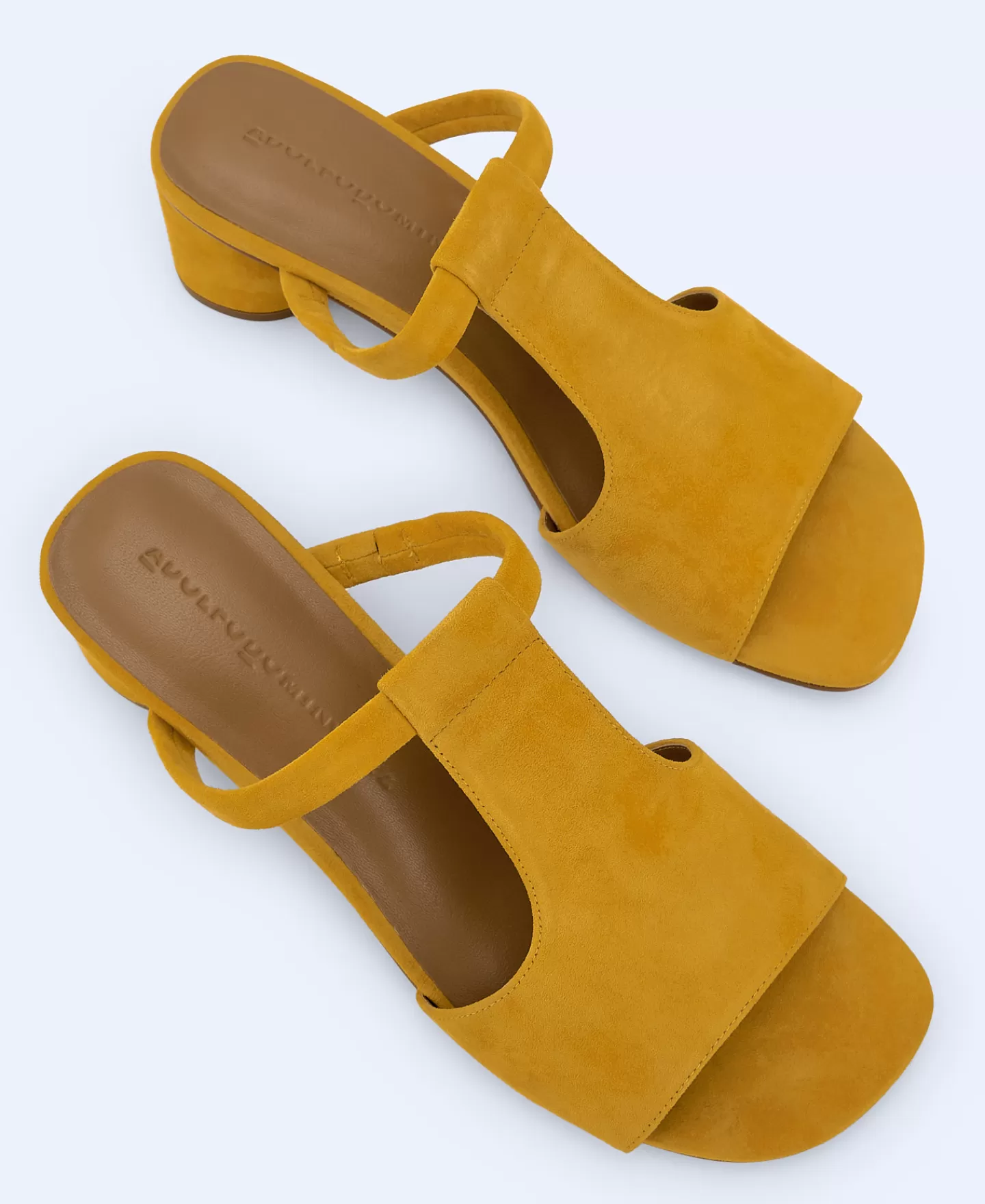 Adolfo Dominguez Zapatos>Sandalias Mule En Ante Amarillo Curcuma