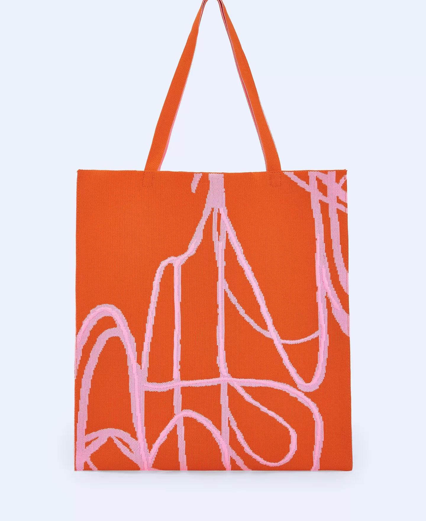 Adolfo Dominguez Bolsos>Shopper En Punto Estampado Naranja